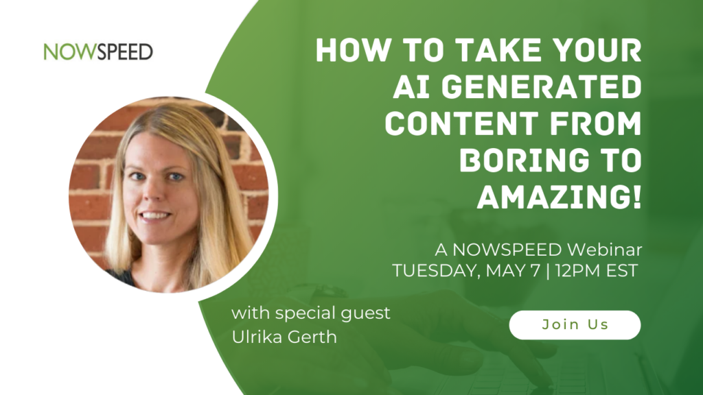 Ulrika Gerth AI Generated Content webinar