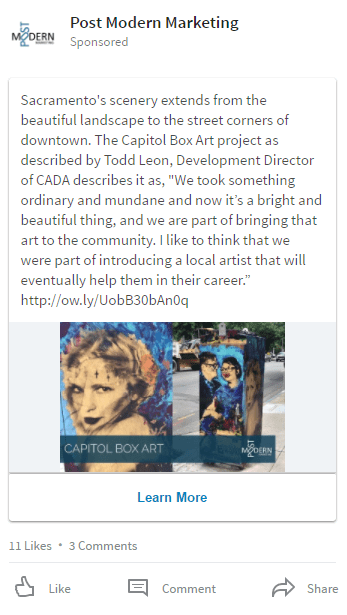 LinkedIn Lead Gen Forms Ad