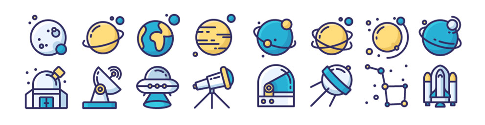 Icon Designs that Evoke Playfulness, Excitement and Support a Narrative